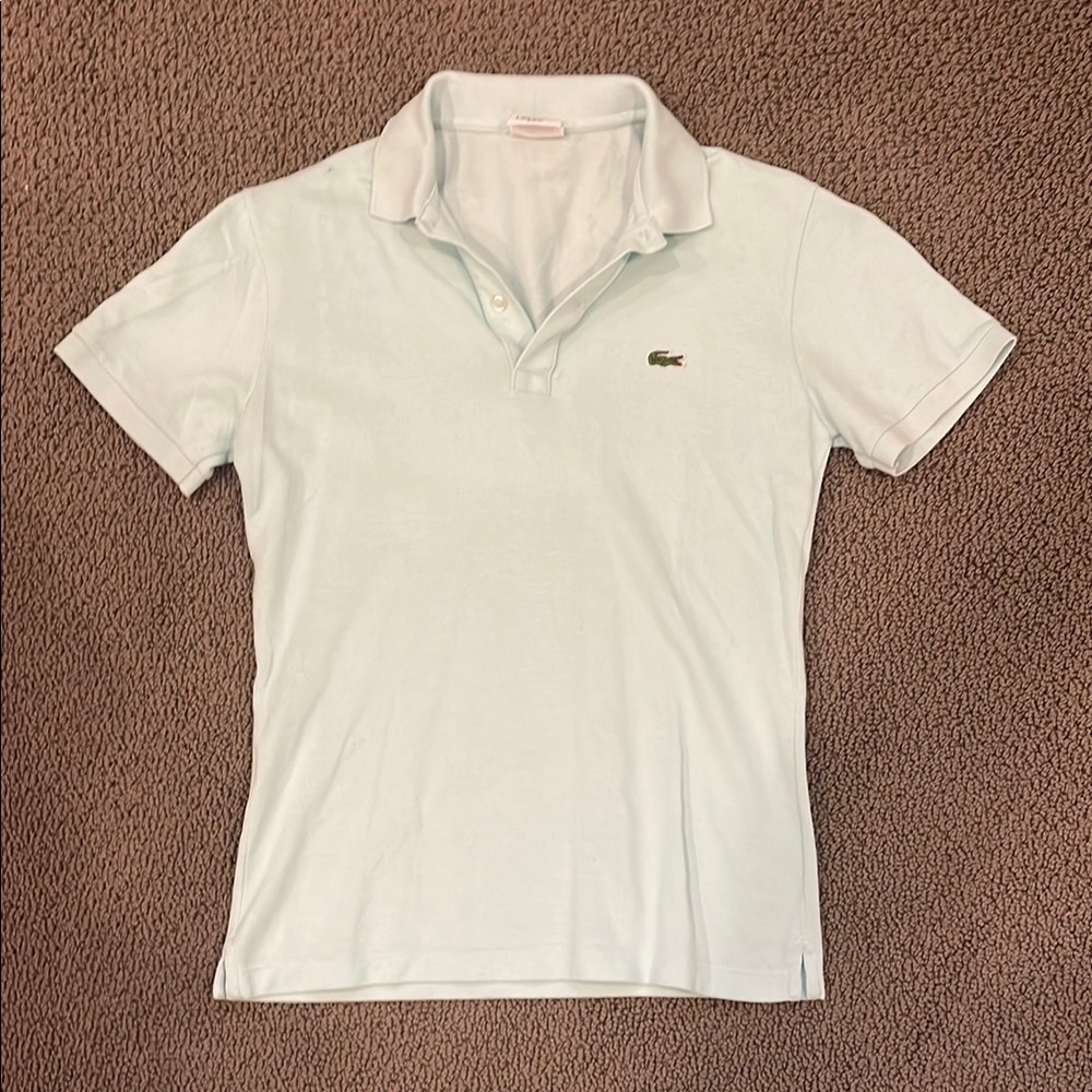 Mint green mens Lacoste polo